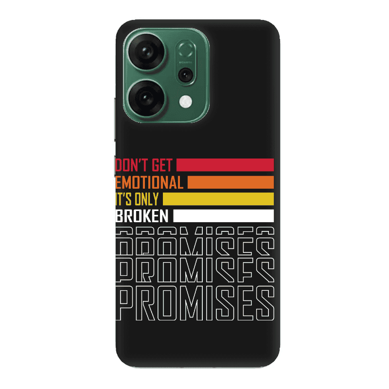 Oppo RENO 14 Dont Get Emotional Black Colored Silicone TPU Θήκη