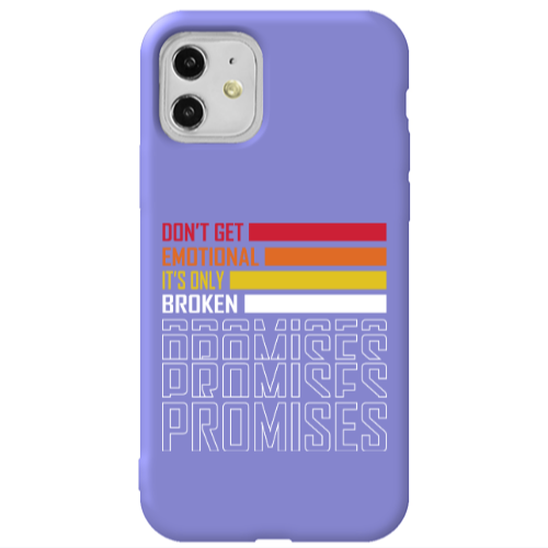 Apple iPhone 11  Dont Get Emotional Purple Colored Silicone TPU Θήκη