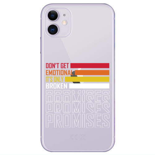 Apple iPhone 11  Dont Get Emotional Transparent Silicone TPU Θήκη