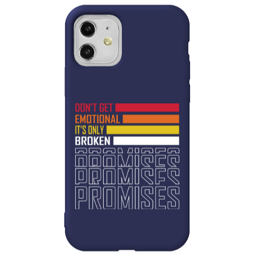 Apple iPhone 11  Dont Get Emotional Dark blue Colored Silicone TPU Θήκη