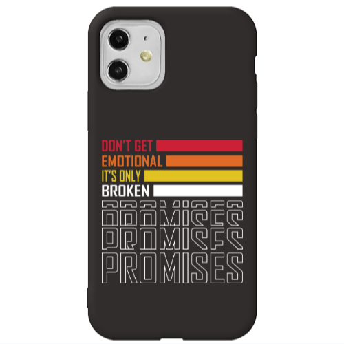 Apple iPhone 11  Dont Get Emotional Black Colored Silicone TPU Θήκη