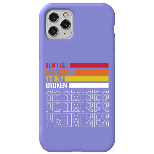 Apple iPhone 11 Pro Dont Get Emotional Purple Colored Silicone TPU Θήκη