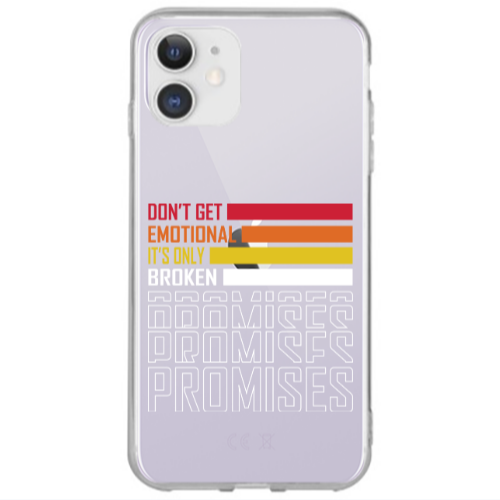 Apple iPhone 12 Dont Get Emotional Transparent Silicone TPU Θήκη
