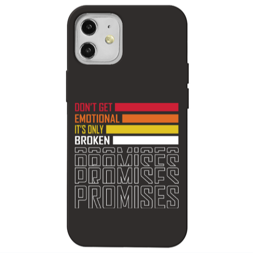 Apple iPhone 12 Dont Get Emotional Black Colored Silicone TPU Θήκη