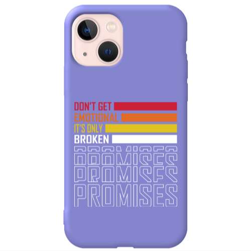 Apple iPhone 13 Dont Get Emotional Purple Colored Silicone TPU Θήκη