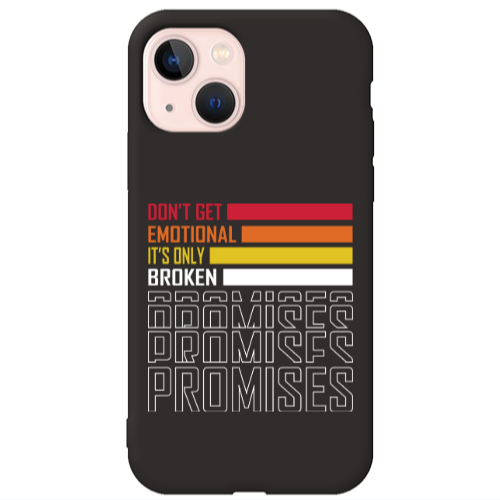 Apple iPhone 13 Dont Get Emotional Black Colored Silicone TPU Θήκη