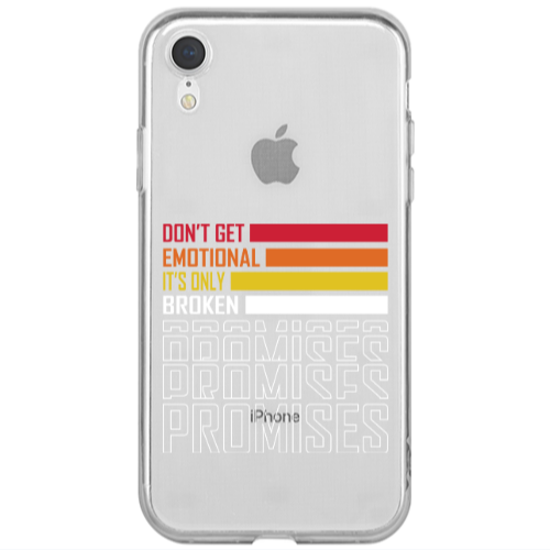 Apple iPhone Xr Dont Get Emotional Transparent Silicone TPU Θήκη