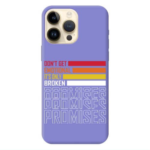 Apple iPhone 13 Pro Max Dont Get Emotional Purple Colored Silicone TPU Θήκη