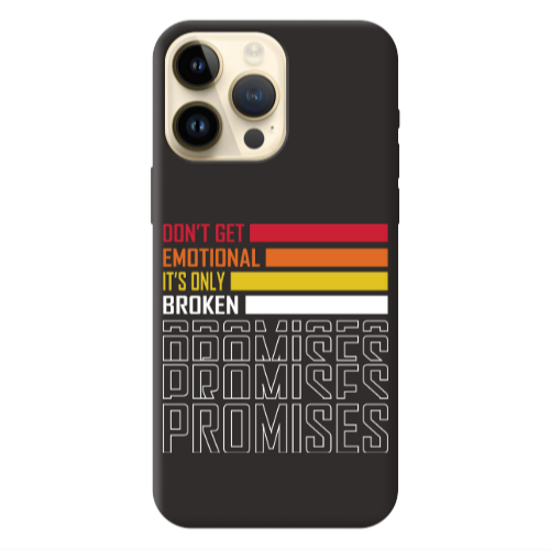 Apple iPhone 13 Pro Max Dont Get Emotional Black Colored Silicone TPU Θήκη