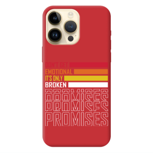 Apple iPhone 13 Pro Max Dont Get Emotional Red Colored Silicone TPU Θήκη