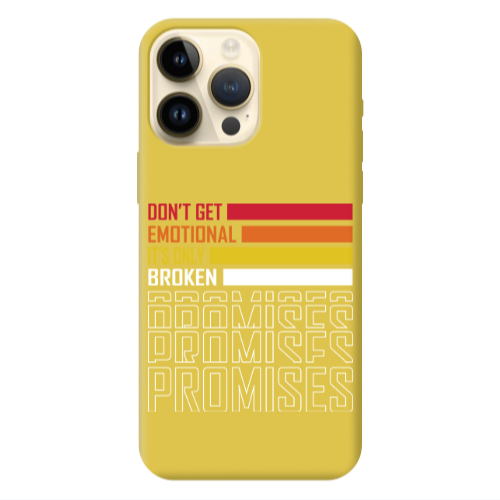 Apple iPhone 13 Pro Max Dont Get Emotional Yellow Colored Silicone TPU Θήκη