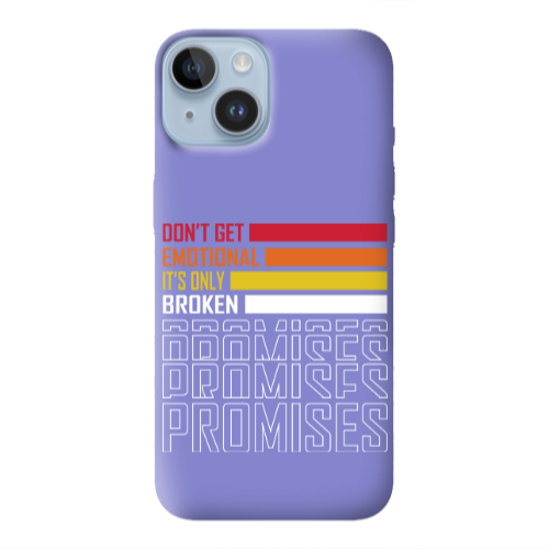 Apple iPhone 14  Dont Get Emotional Purple Colored Silicone TPU Θήκη