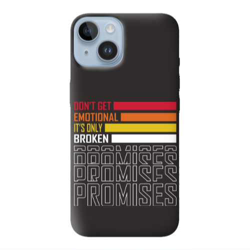 Apple iPhone 14  Dont Get Emotional Black Colored Silicone TPU Θήκη