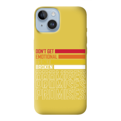 Apple iPhone 14 Plus Dont Get Emotional Yellow Colored Silicone TPU Θήκη