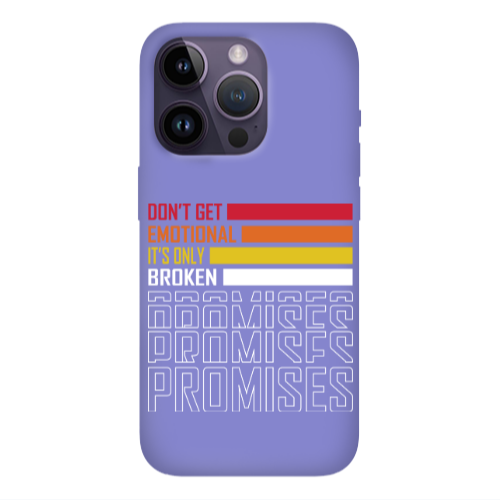 Apple iPhone 14 Pro  Dont Get Emotional Purple Colored Silicone TPU Θήκη