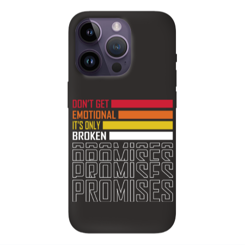 Apple iPhone 14 Pro  Dont Get Emotional Black Colored Silicone TPU Θήκη