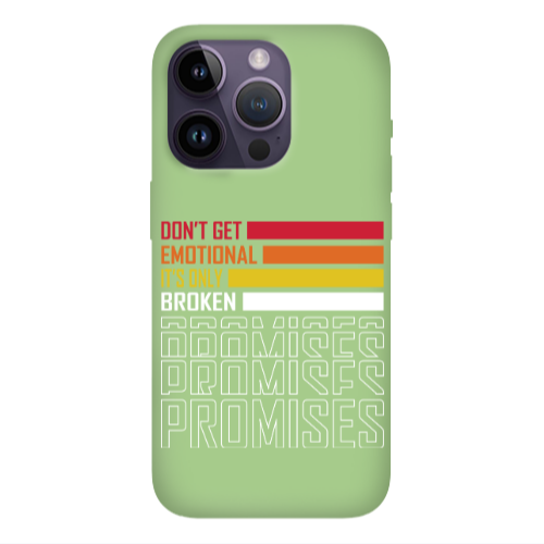 Apple iPhone 14 Pro Max Dont Get Emotional Light Green Colored Silicone TPU Θήκη