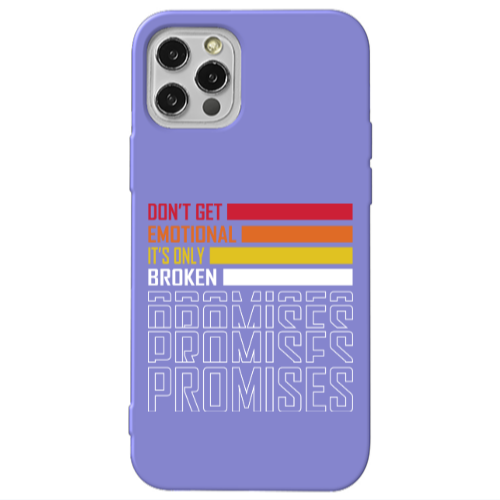 Apple iPhone 13 Pro Dont Get Emotional Purple Colored Silicone TPU Θήκη