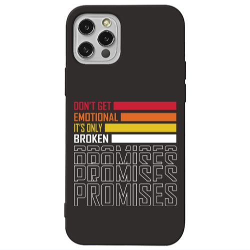 Apple iPhone 13 Pro Dont Get Emotional Black Colored Silicone TPU Θήκη