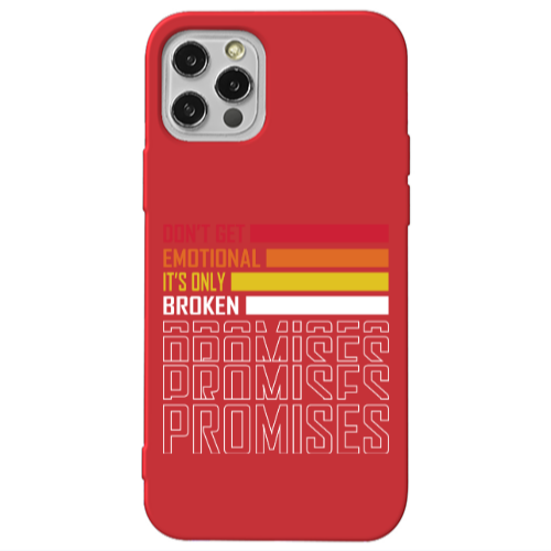 Apple iPhone 13 Pro Dont Get Emotional Red Colored Silicone TPU Θήκη
