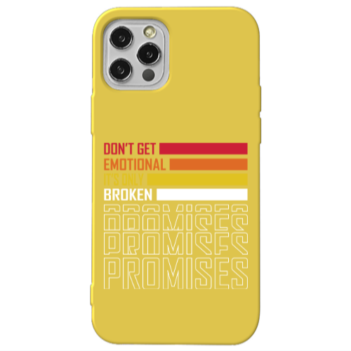 Apple iPhone 13 Pro Dont Get Emotional Yellow Colored Silicone TPU Θήκη
