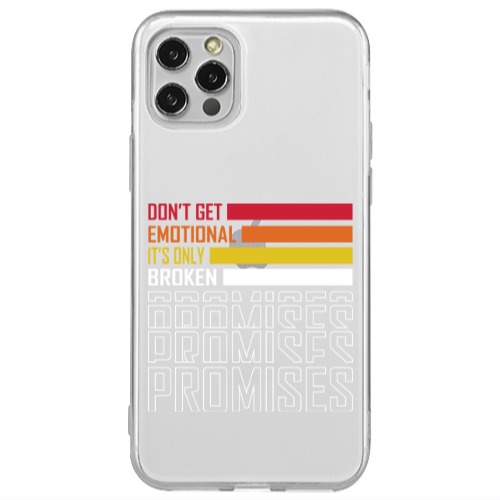 Apple iPhone 12 Pro Dont Get Emotional Transparent Silicone TPU Θήκη