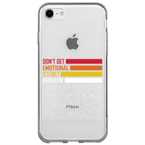 Apple iPhone 7 Dont Get Emotional Transparent Silicone TPU Θήκη