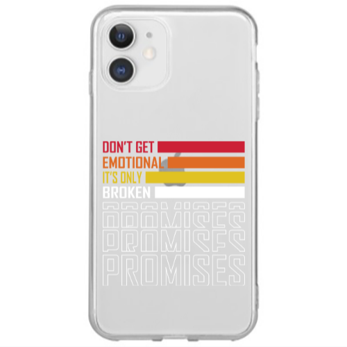 Apple iPhone 12 Mini Dont Get Emotional Transparent Silicone TPU Θήκη