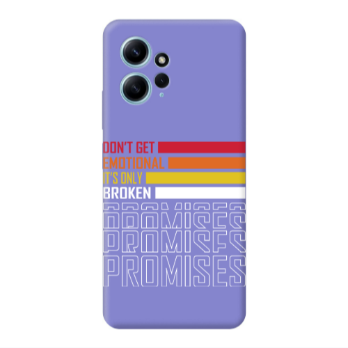 Xiaomi Redmi Note 12 4G Dont Get Emotional Purple Colored Silicone TPU Θήκη