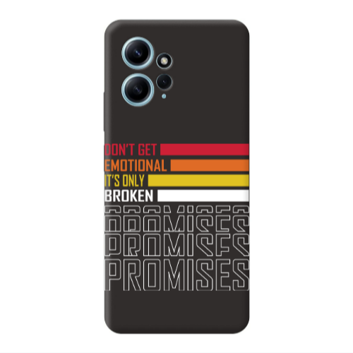 Xiaomi Redmi Note 12 4G Dont Get Emotional Black Colored Silicone TPU Θήκη