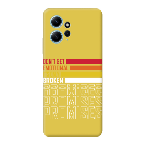 Xiaomi Redmi Note 12 4G Dont Get Emotional Yellow Colored Silicone TPU Θήκη