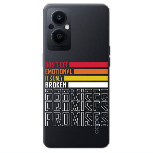 Oppo Reno 7 Lite Dont Get Emotional Transparent Silicone TPU Θήκη