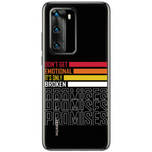 Huawei P40 Dont Get Emotional Transparent Silicone TPU Θήκη