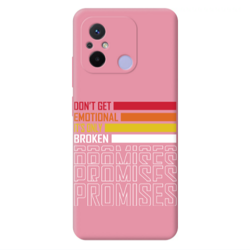 Xiaomi Redmi 12C Dont Get Emotional Pink Colored Silicone TPU Θήκη