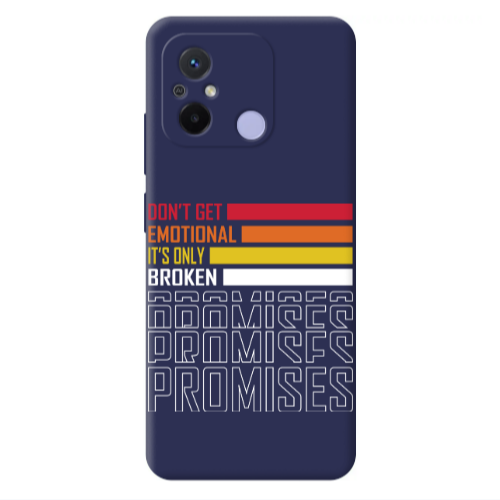 Xiaomi Redmi 12C Dont Get Emotional Dark blue Colored Silicone TPU Θήκη
