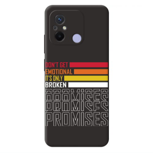 Xiaomi Redmi 12C Dont Get Emotional Black Colored Silicone TPU Θήκη