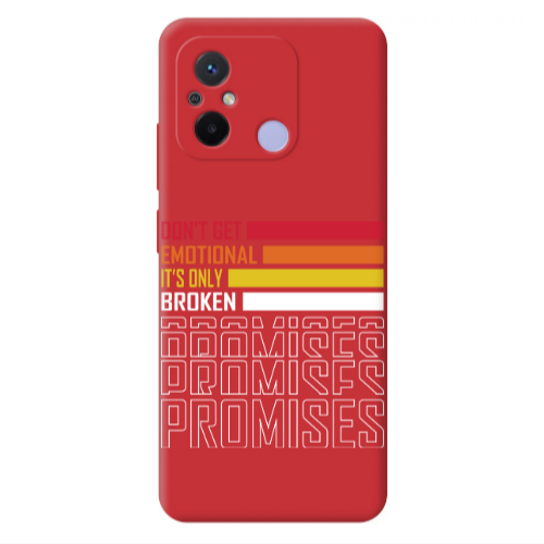 Xiaomi Redmi 12C Dont Get Emotional Red Colored Silicone TPU Θήκη