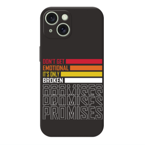 Apple iPhone 15 Dont Get Emotional Black Colored Silicone TPU Θήκη