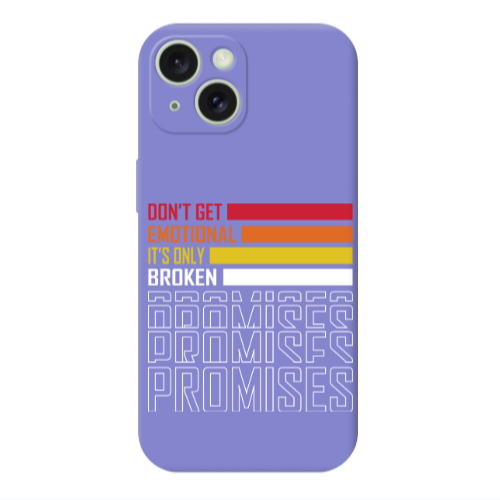Apple iPhone 15 Plus Dont Get Emotional Purple Colored Silicone TPU Θήκη