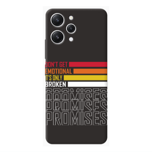 Xiaomi Redmi 12 Dont Get Emotional Black Colored Silicone TPU Θήκη