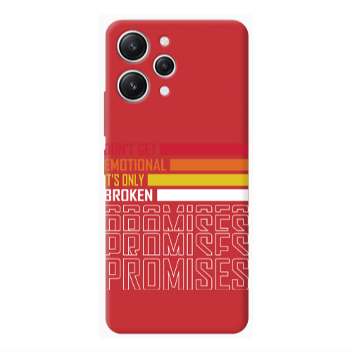 Xiaomi Redmi 12 Dont Get Emotional Red Colored Silicone TPU Θήκη