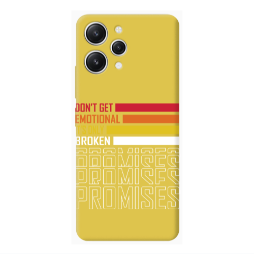 Xiaomi Redmi 12 Dont Get Emotional Yellow Colored Silicone TPU Θήκη