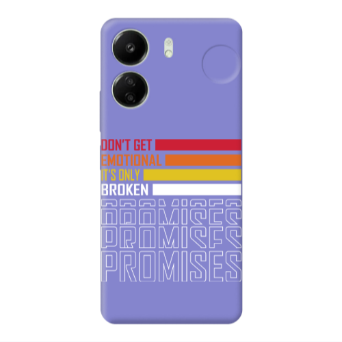 Xiaomi Redmi 13C Dont Get Emotional Purple Colored Silicone TPU Θήκη