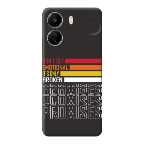 Xiaomi Redmi 13C Dont Get Emotional Black Colored Silicone TPU Θήκη