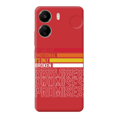 Xiaomi Redmi 13C Dont Get Emotional Red Colored Silicone TPU Θήκη