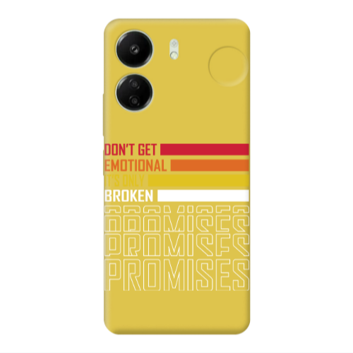 Xiaomi Redmi 13C Dont Get Emotional Yellow Colored Silicone TPU Θήκη