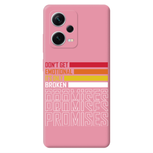 Xiaomi Poco X5 Dont Get Emotional Pink Colored Silicone TPU Θήκη
