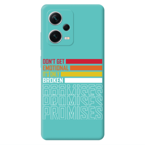 Xiaomi Poco X5 Dont Get Emotional Turquoise Colored Silicone TPU Θήκη