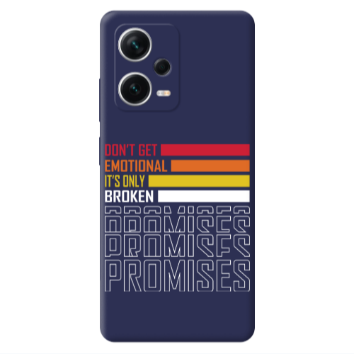 Xiaomi Poco X5 Dont Get Emotional Dark blue Colored Silicone TPU Θήκη