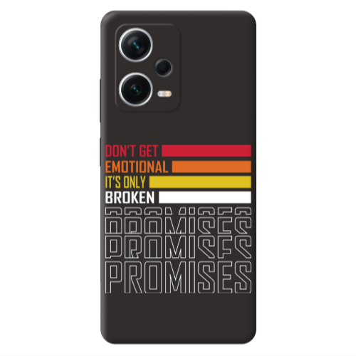 Xiaomi Poco X5 Dont Get Emotional Black Colored Silicone TPU Θήκη